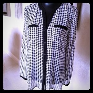 SPENCE houndstooth blouse S